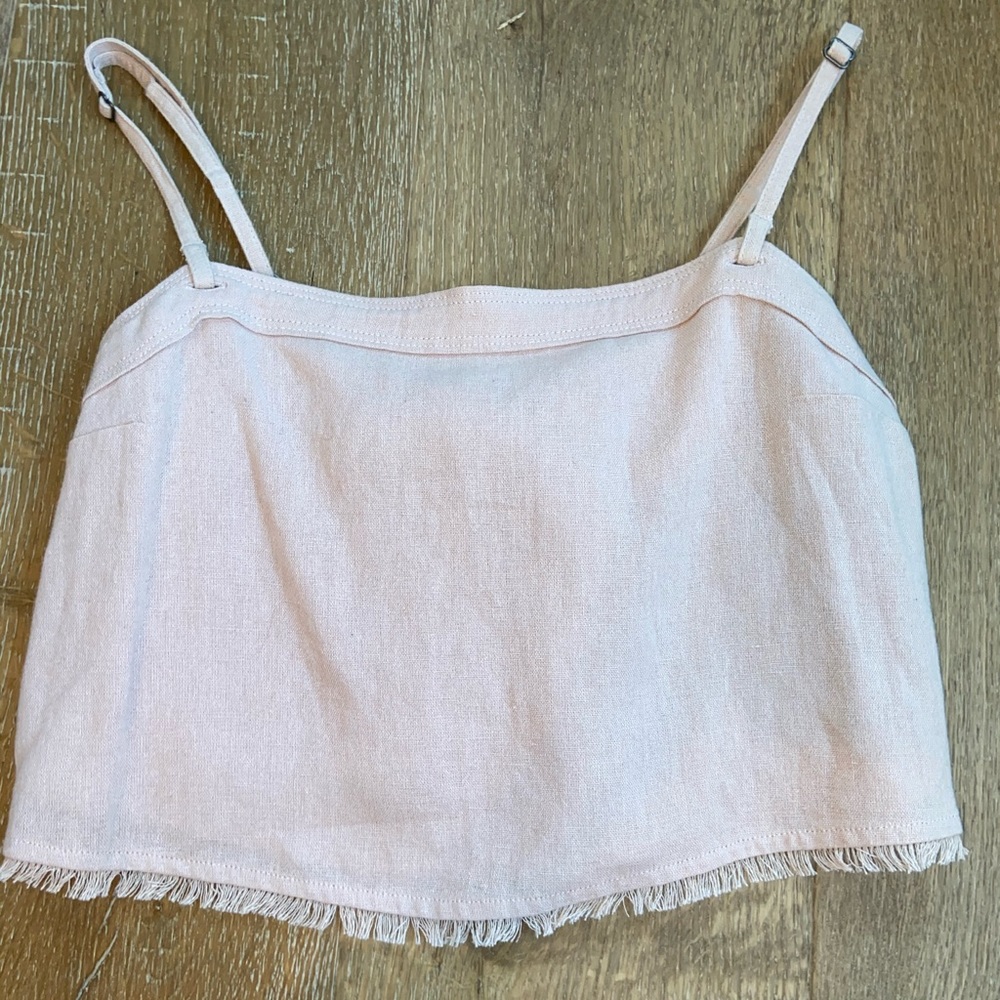 Pink Abercrombie & Fitch Cropped tie up top